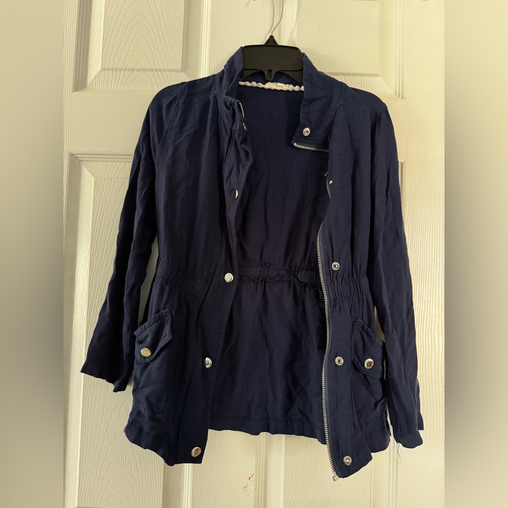 Copperkey | Girls | Navy Jacket Double Zip up + Button Down